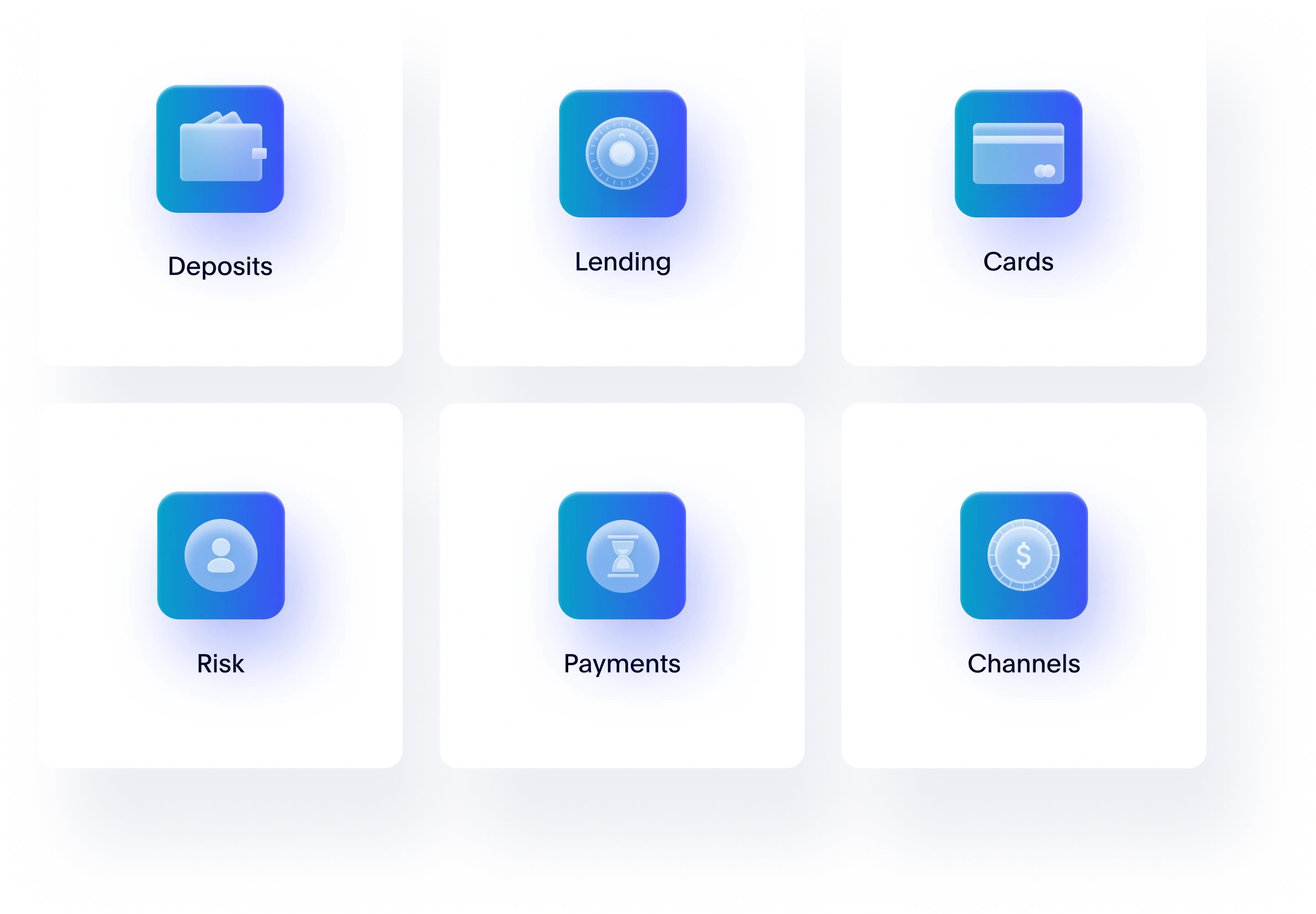 Deposit, Lending, Cards, Risk, Payments and Channels UI