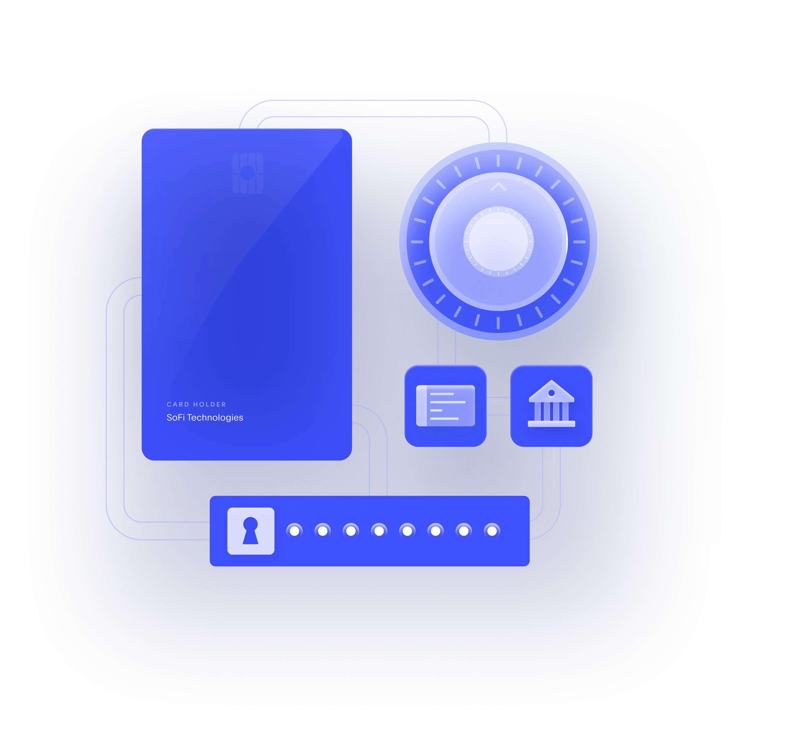 sofi credit card illustration and iconography